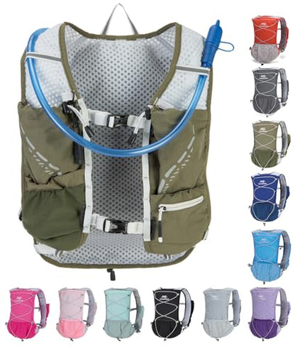 Lightweight Running Vest for Women and Men Hydration Backpack Pack with 1.5L Water Bladder Bag Running Gear Accessories for Hiking Trail Cycling Marathon