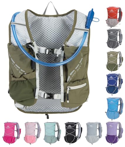 Lightweight Running Vest for Women and Men Hydration Backpack Pack with 1.5L Water Bladder Bag Running Gear Accessories for Hiking Trail Cycling Marathon