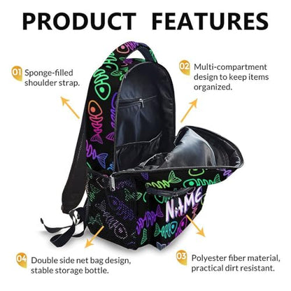Kids School Backpack, Custom Shark Backpacks, Boys Gift, 17 Inch Personalized Colorful Boys Bookbags for Elementary Kindergarten School Travel Picnic - color: Color-4