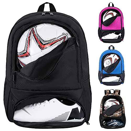 Himal Outdoors Soccer Backpack, Separate Cleat Compartment - color: Black