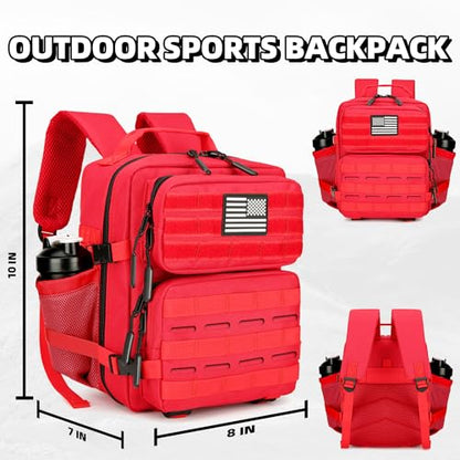 9L Mini Tactical Backpack for Men and Women Tactical Backpack Small for Hiking Small Tactical Bag Fitness Pack - color: Red