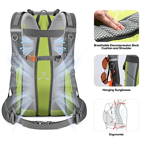 Maelstrom Hiking Backpack,Camping Backpack,40L Waterproof Hiking Daypack with Rain Cover,Lightweight Travel Backpack,Grey - color: 40l Grey, size: 40l