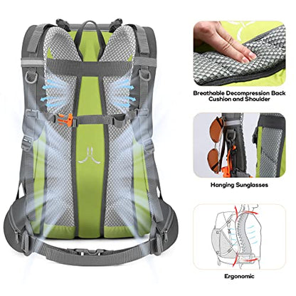 Maelstrom Hiking Backpack,Camping Backpack,40L Waterproof Hiking Daypack with Rain Cover,Lightweight Travel Backpack,Grey - color: 40l Grey, size: 40l