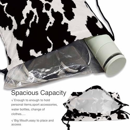 Gym Backpack Animal Seamless Pattern Volleyball Bag Sports Backpack Black Spots on White Background 14x16.9 Inch - color: Animal Seamless Pattern