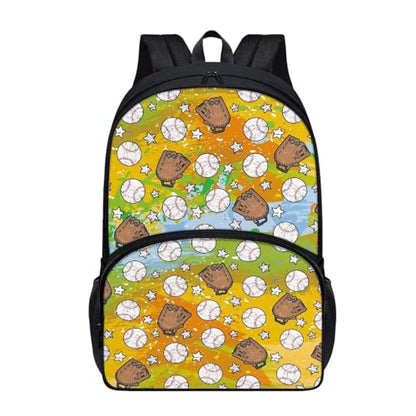 Talayituse Baseball Print Kids School Backpack for Boys Teenage Kindergarten Primary School Shoulder Bag Backpacks Teens Casual Travel Daypack Junior School Student Backpack - color: Baseball