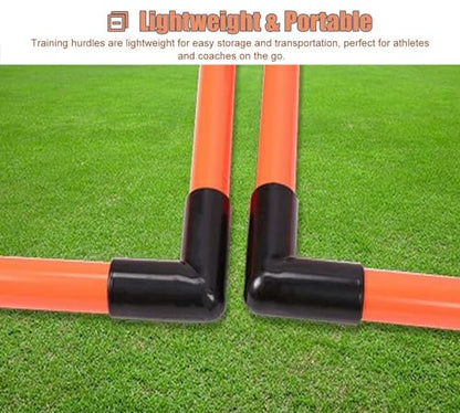 Pcs Different Heights Speed Agility Hurdles, Soccer Obstacle Hurdles Training Equipment, Portable Athletes Mini Hurdles Trainer, Sport Speed Hurdles(Red)