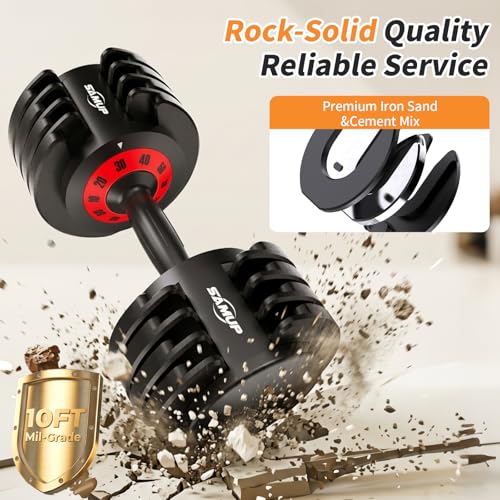 Adjustable Dumbbell Set of 2, 50LBS/100LBS Weights Dumbbell Set with Storage Box, 25lbs/50lbs Pair Adjustable Weights with Anti-slip Silicone Grip, 5-in-1/10-in-1 Quick-Lock Hand Weight Set For Home Gym Suit both Men and Women - color: 50LBS Pair(Total 10