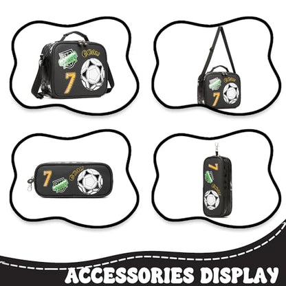 Rolling Backpacks for Boys School Backpacks with Wheels for Elementary Preschool Students Kids Travel Luggage Suitase for Boys Blake Football - color: B Black Football