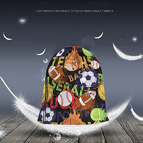Bags Drawstring Backpacks for Men & Women - Baseball, Basketball, Volleyball, Gym & Yoga - color: Multi-a95
