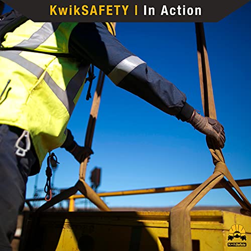 KwikSafety - Charlotte, NC - Mighty Sumo 1”x 30’ Poly Web Sling Lifting Strap Construction ASME OSHA / 3200lbs Vertical 2550lbs Choker 6400lbs Basket/Rigging Moving Towing Hoisting Gear - color: FLAT, size: 1"x30' | 3200 lbs