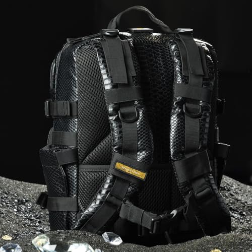 WOLFpak 25L Athletic Gym Backpack (King Cobra) Durable 1000D Waterproof Oxford Material w/MOLLE Webbing, Laptop Pocket & Dual Cup Holders, Durable Fitness/Travel/Military Daypack - color: King Cobra