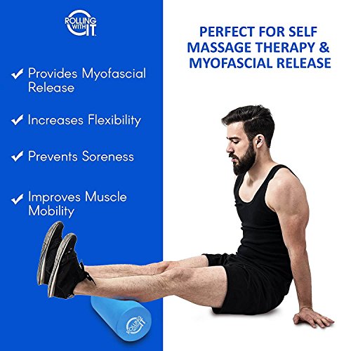 Rolling With It Foam Roller with High Density for Physical Therapy, Muscle Roller for Exercise and Muscle Recovery, Eco-Friendly Back Roller, Firm and Smooth Surface Massage Roller, Select Your Size - size: 36 x 6 Inch
