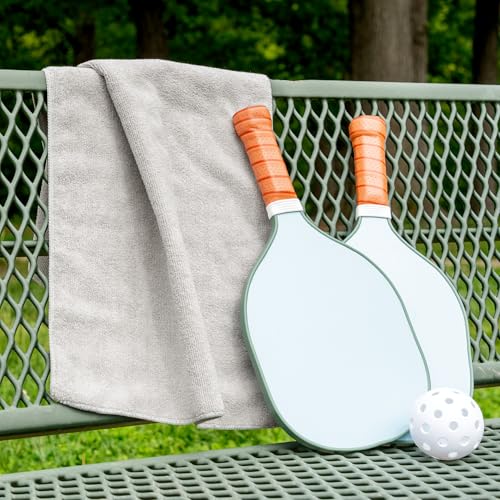 S&T INC. Microfiber Gym Towels, Yoga Towel for Home and Gym Bag, 16 Inch x 27 Inch, 6 Pack - color: Light Grey