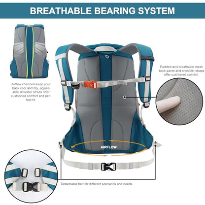 MOUNTAINTOP Hiking Backpack 35L Travel Backpack Lightweight Daypack for Men&Women Outdoor Camping - color: 6413-cobalt Blue