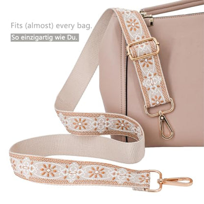 Replacement Purse Strap Shoulder Strap Adjustable Crossbody Strap for Women Crossbody Wide Shoulder Bag - color: Camel Star-gold Metal