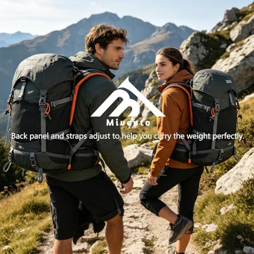 35L Hiking Backpack for Women men,Waterproof Camping Outdoor Backpacking Backpack for Travel lightweight Hiking Trekking Daypack - color: Gray