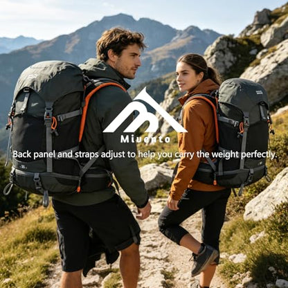 35L Hiking Backpack for Women men,Waterproof Camping Outdoor Backpacking Backpack for Travel lightweight Hiking Trekking Daypack - color: Gray