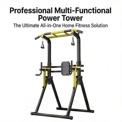 Foldable Pull Up Bar Standing for Home Gym Equipment Strength Training Calisthenics Workout with Dip Station Leg Raise Chin Up Bar Adjustable Portable Garage Gym