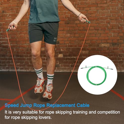 PATIKIL 10Ft Speed Jump Rope Replacement Cable, 6 Pack 2.5mm Professional Skipping Rope Steel Wire Replace for High Speed Jump Ropes, Multicolor
