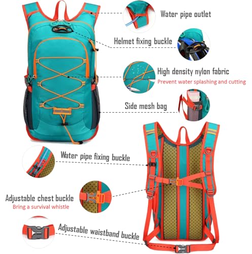 Lightweight Cycling Hydration Backpack,Large Capacity Pack for Travel,Hiking,Climbing,Skiing,Running Daypack for Men Women (Black) - color: Black