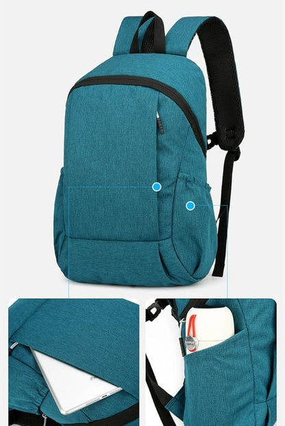 Men Women Casual Backpacks Bags Unisex Daypacks Durable Oxford Fabric Backpacks for Daily Travel Work Fitness Hiking Cycling (Light Blue) - color: Light Blue