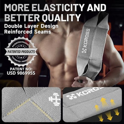 KCROSS Bench Press Band for Men and Women, Weight Lifting Bench Press Band, Push Up Exercise Bench - color: Grey (Over 300lbs), size: M(7.6in)