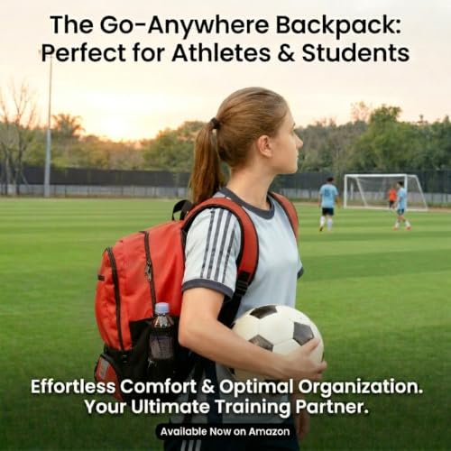 Soccer Ball Bag-Backpack for Basketball,Volleyball with Cleat Shoes and Ball Compartment for Sports Team,Trainning - color: Red