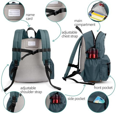 atgark Toddler Backpack for Boys 2-5: Preschool Kindergarten Backpack - 13" Daycare Backpack Fit A4 Folder - color: Peacock, style: Ages 2-5 (13" H Fit A4 Folder)