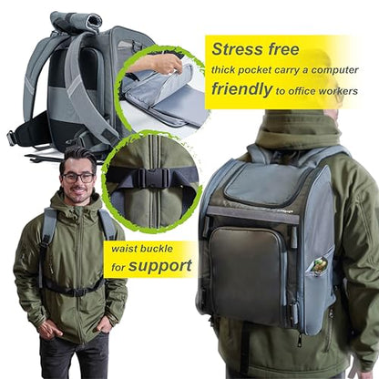 Expandable Pet Carrier, Airline-Approved Foldable and Detachable Backpack, Fits 13lbs Cat&11lbs Small Puppy Dog, for Car Travel,Camping and Emergency Transportation and Shelter (Grey)