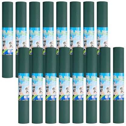 3 mm Thick Yoga Mat Bulk, Non Slip Exercise Workout Fitness Pad for Women Men, Gym Home Yoga Pilates, Easy to Clean, Sturdy PVC - color: Dark Green