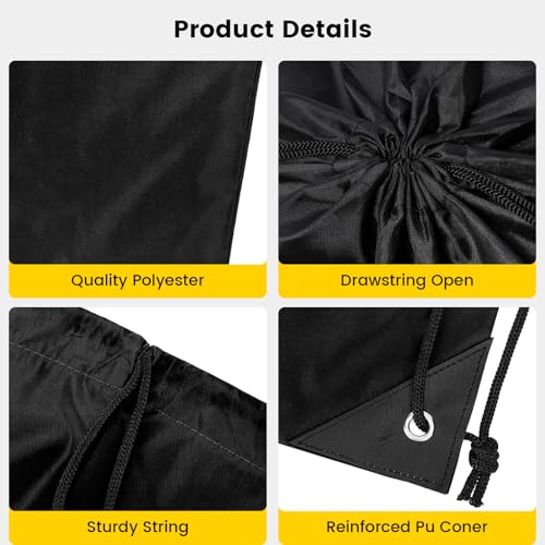 Vorspack 100 Pcs Drawstring Bags Bulk - Lightweight Drawstring Backpack, Cinch Bag for Party Sport Gym Trip Gift - Black - color: Black