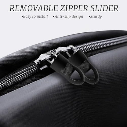 20-Pack Zipper Pulls Replacement Set, Black Zipper Pull Replacement for Backpacks, Luggage, Jackets, Easy Zipper Head Replacement Kit