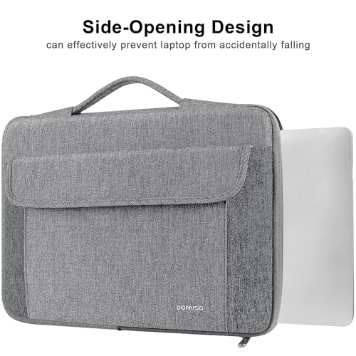 DOMISO 15.6-16 Inch Laptop Sleeve Case,Water-resistant Laptop Protective Case for MacBook Pro16,Dell XPS 16,Lenovo,HP, ASUS, Acer,Gray - color: Grey, size: 15.6-16 Inch