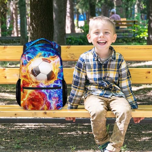 Soccer Backpack for Boys - 17 Inch School Bookbag Kids Elementary Middle Kindergarten Students