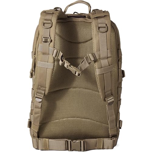 Falko Tactical Backpack for Men and Women 50L Backpack 2.4x Stronger Large Military Molle Rucksack, Bugout Backpack Outdoors - color: Desert Tan