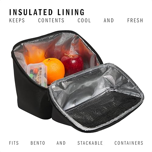 adidas Kids Affiliate Lunch Bag – Insulated Lunchbox for Girls and Boys, 6L - color: Black/White