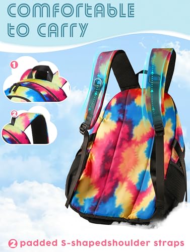 BLUEFAIRY High School Backpack for Girls Boys Middle School Bookbag for Kids Back to School Bag for College with Large Compartment Casual Daypack Mochilas para Niñas Adolescentes 18" Black Rose - color: Black / Rose