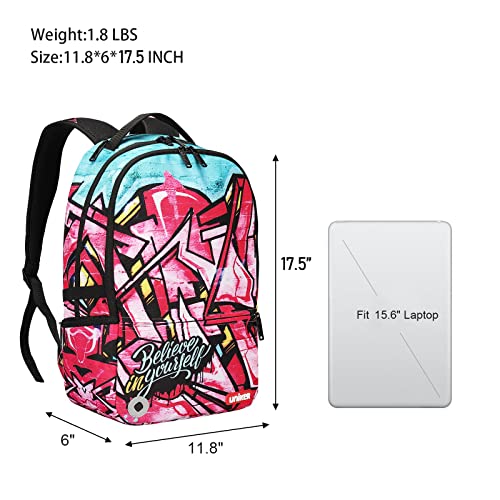 Graffiti Backpack for School, 20L Casual Daypack, Designer Laptop Backpack for 15.6 Inch Laptop - color: Street Style