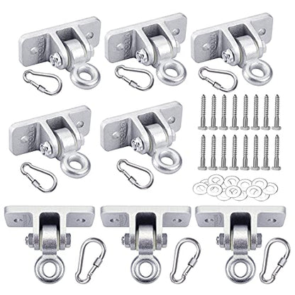 BETOOLL Swing Hangers Heavy Duty Wooden Swing Set Accessories with Screws and Locking Snap Hooks 10000 lb Capacity Set of 8 - color: Silver 8pcs