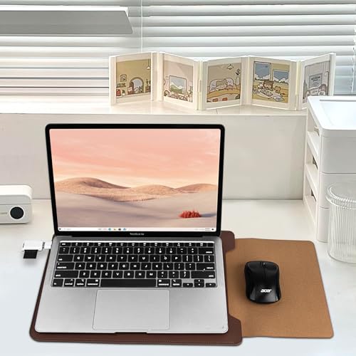 BVYA 12-13.3" Laptop Sleeve, PU Leather Laptop Case Compatible with MacBook Air 13 2018-2022 (M2 A2681 M1 A2337), Compatible with MacBook Pro 13 2016-2022 (M2 A2686 M1 A2338 A2251 A2289 A2159) - color: COFFEE, size: For 12-13.3 inches