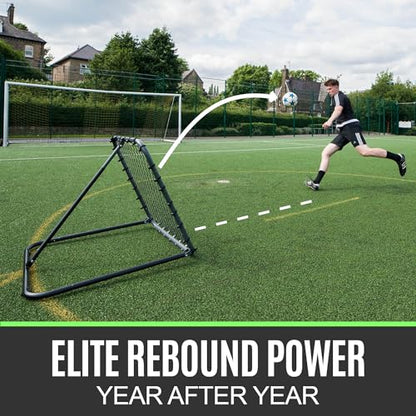 QuickPlay Pro Soccer Rebounder Net (2 Sizes) - Ball Rebounder Soccer Net, Heavy Duty, Adjustable Angle, with Galvanized Steel Frame & Rubber Feet, Soccer Training Equipment for Grass, Turf & Indoors - style: 3x3'