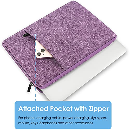 ProElife 15-Inch Laptop Sleeve Case for 2025-2023 MacBook Air 15 inch with M4 M3 M2 Accessory Traveling Carrying Case Water-Resistant Bag Cover for MacBook Air 15'' 2025 2024 2023 M4 M3 M2 (Purple) - color: Purple