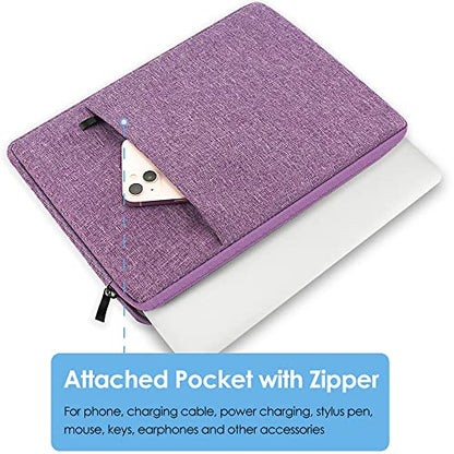 ProElife 15-Inch Laptop Sleeve Case for 2025-2023 MacBook Air 15 inch with M4 M3 M2 Accessory Traveling Carrying Case Water-Resistant Bag Cover for MacBook Air 15'' 2025 2024 2023 M4 M3 M2 (Purple) - color: Purple