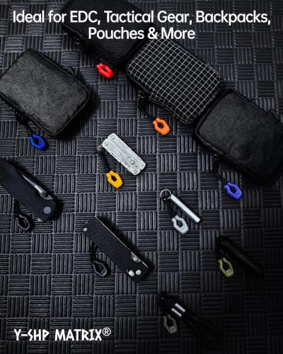 Y-SHP MATRIX Zipper Pulls 6-Pack TPU Polyester Replacement EDC Wolf Gray - color: Wolf Gray