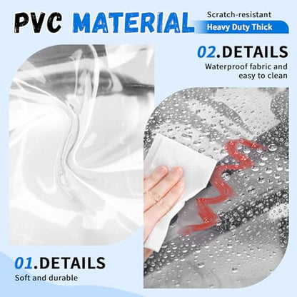 MOONBABY Clear Backpack for School Girls, Heavy Duty TPU Transparent Backpack Stadium Events Approved, Clear Bookbag - color: Black