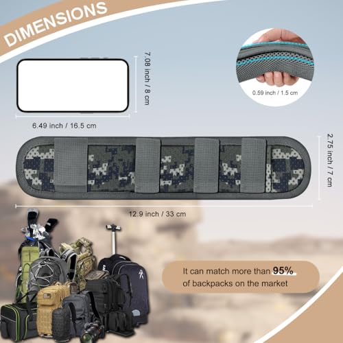 ZINZ 2-Pack Universal Shoulder Pad with Ultra Thick Cushion for Bag Luggage Bag Crossbody, Plus Long & Anti-Slip & Breathable,CA01FL01 - color: Ca01fl01