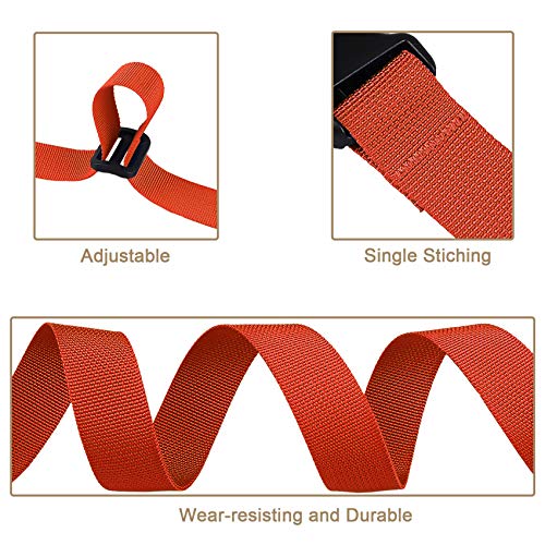 MAGARROW 24" 40" 60" 100" Strap Buckle Packing Straps Adjustable 1-Inch Belt - color: Orange (4-Pack), size: 1" Wide - 60" Long
