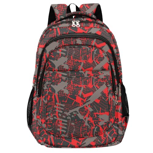 rickyh style Stylish Backpack: Multi-functional and Lightweight Bag for Travel, School, and Outdoor Activities - color: 007tuhong