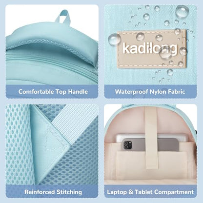 kadilong School Backpack for Teen Girls Bookbag Middle High School College,Back Pack Women Mochila Escolar para Niñas,Blue - color: Blue, size: 15,6 inch