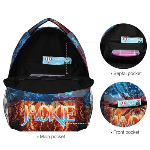 susiyo Custom Name Backpack Personalized School Bookbag Red and Blue Lightning Spider Lightweight College Back Pack Travel Camping Casual Daypack for Teens Girls Boys Women Men - color: Custom Spider